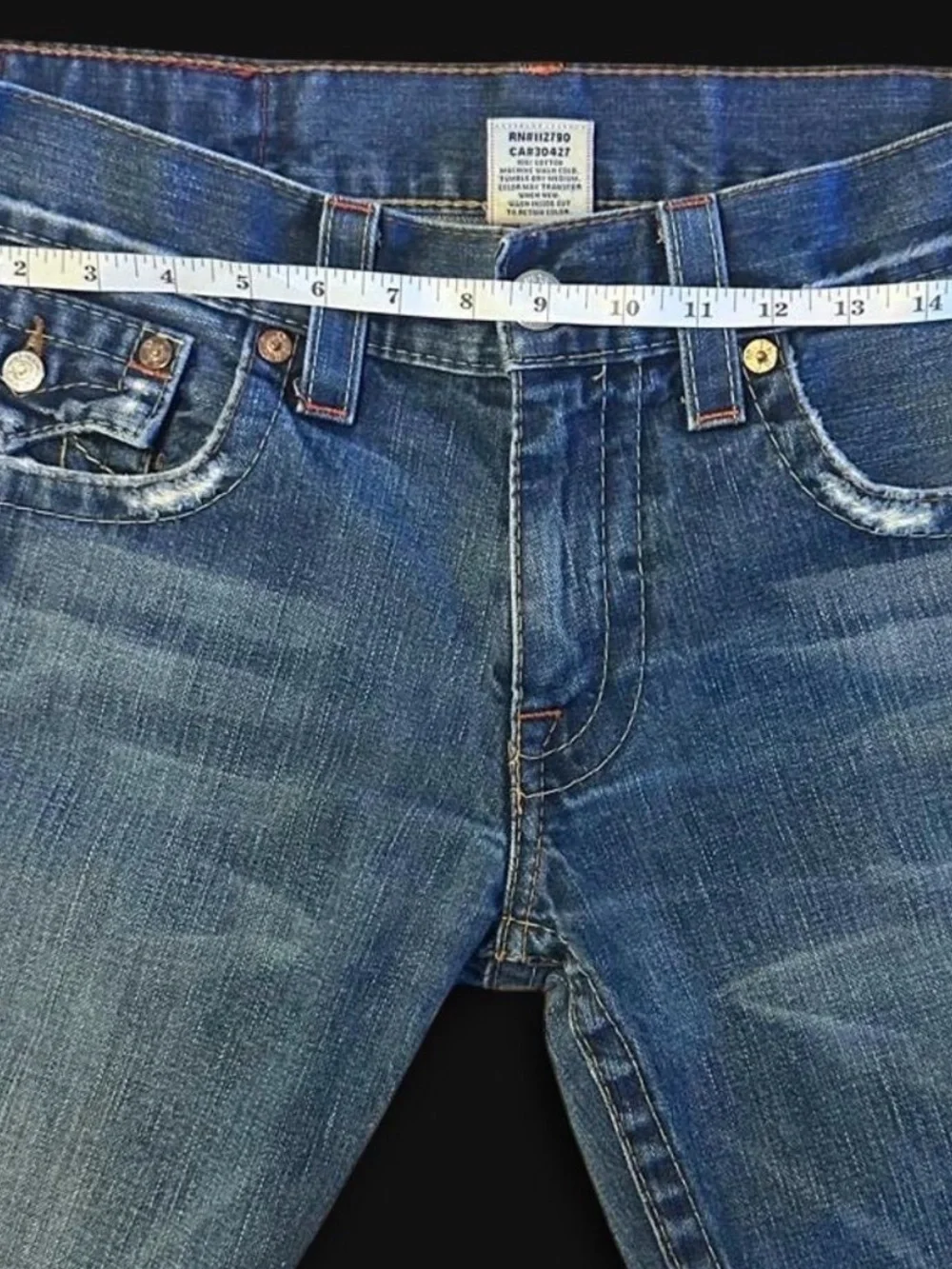 True Religion Men’s Joey Bootcut Jeans with Distressed Detail 33 x 33